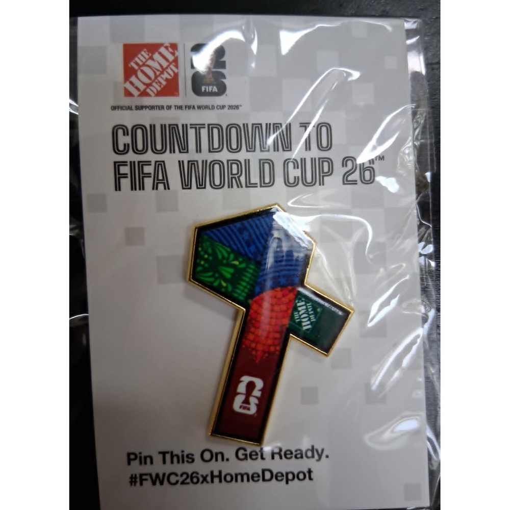 Countdown to FIFA World Cup Pin 26 - The Home Depot - New in Pkg